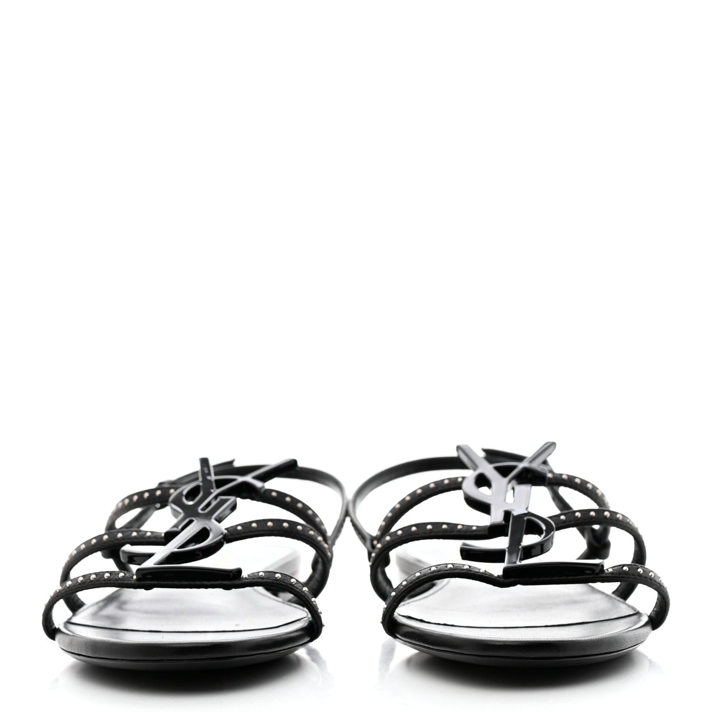 Nappa Vendome Studded Cassandra 05 Sandals 37.5 Black