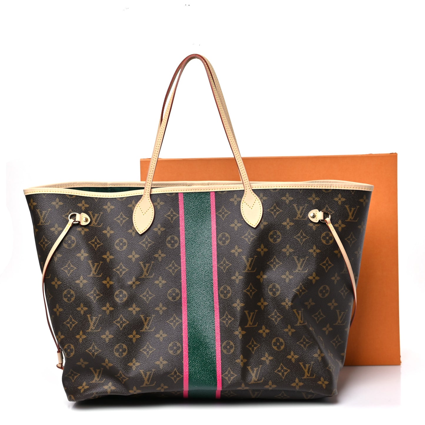 Monogram My LV Heritage Neverfull GM Vert Anglais Fuchsia