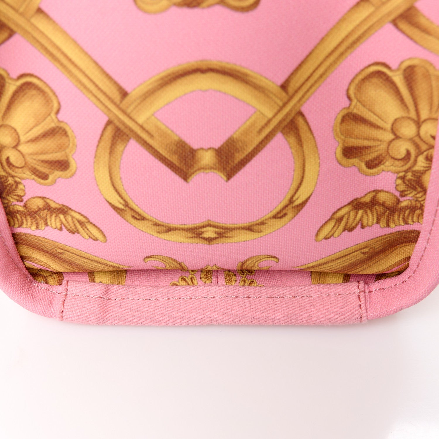 Versace Canvas Baroque Print Medusa Small Tote Pink 12 of 13