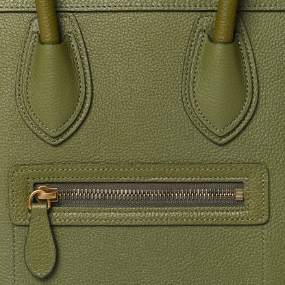 Celine Drummed Calfskin Micro Luggage Light Khaki 9 of 11