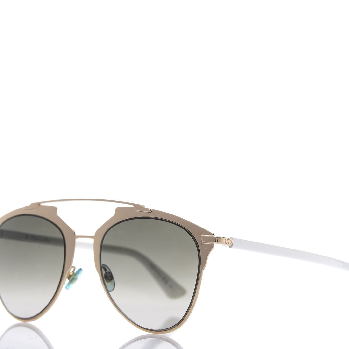 Reflected Sunglasses Rose Gold White