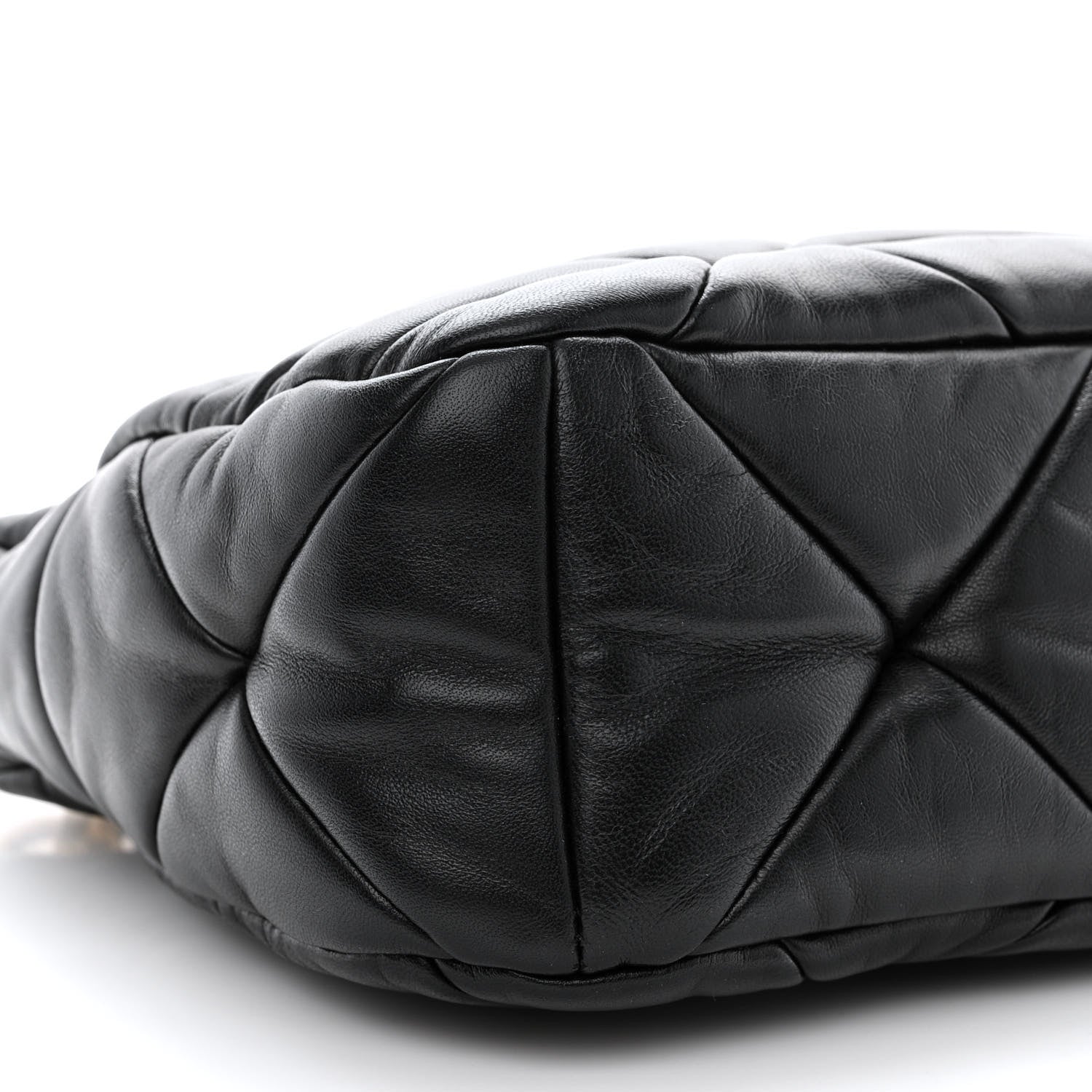 Prada Nappa Re-Nylon Triangle Quilted Patchwork System Shoulder Bag Black 11 of 12