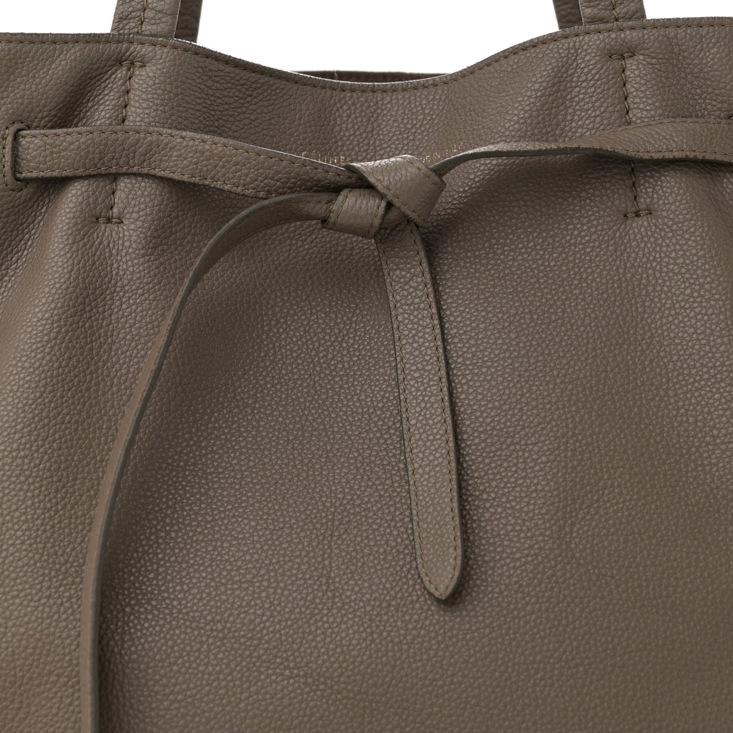 Soft Grained Calfskin Small Belt Cabas Phantom Taupe