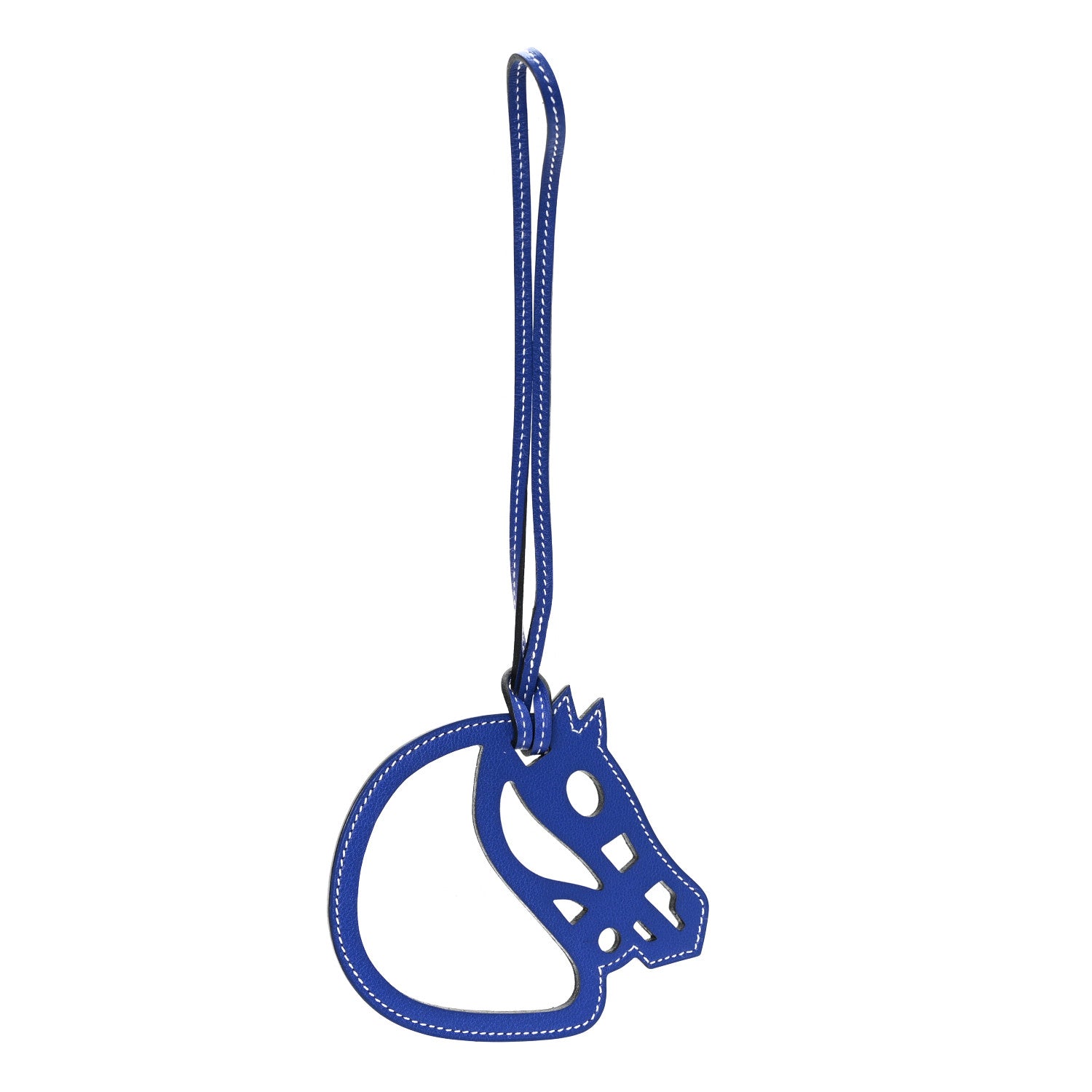 Hermes Swift Paddock Cheval Horse Bag Charm Bleu Electrique