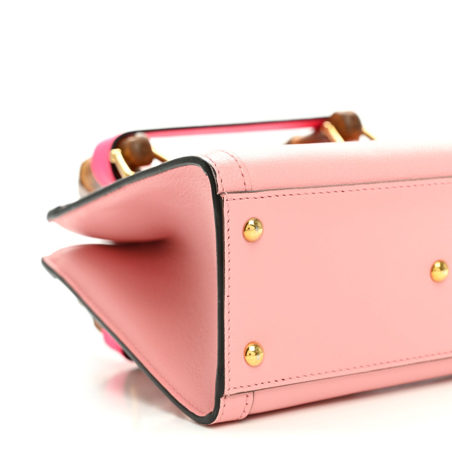 Wonka Grain Calfskin Mini Diana Tote Bag Wild Rose Fuxia Fluo