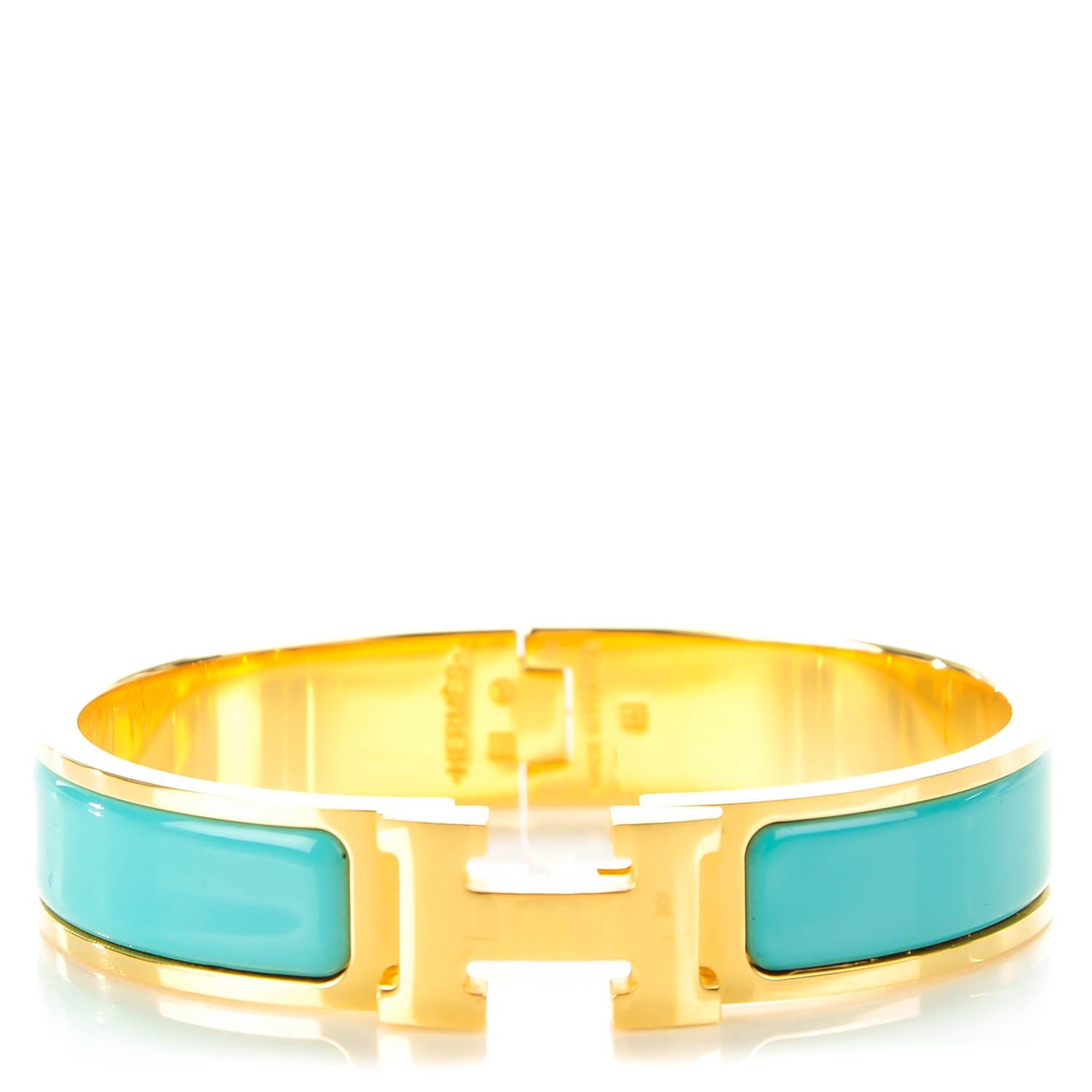 Hermes Enamel Narrow Clic Clac H Bracelet PM Emeraude 1 of 6