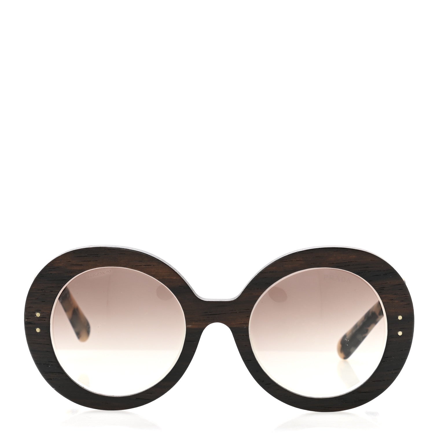 Prada Wooden Baroque Sunglasses SPR 27R Tortoise Dark Brown 2 of 7