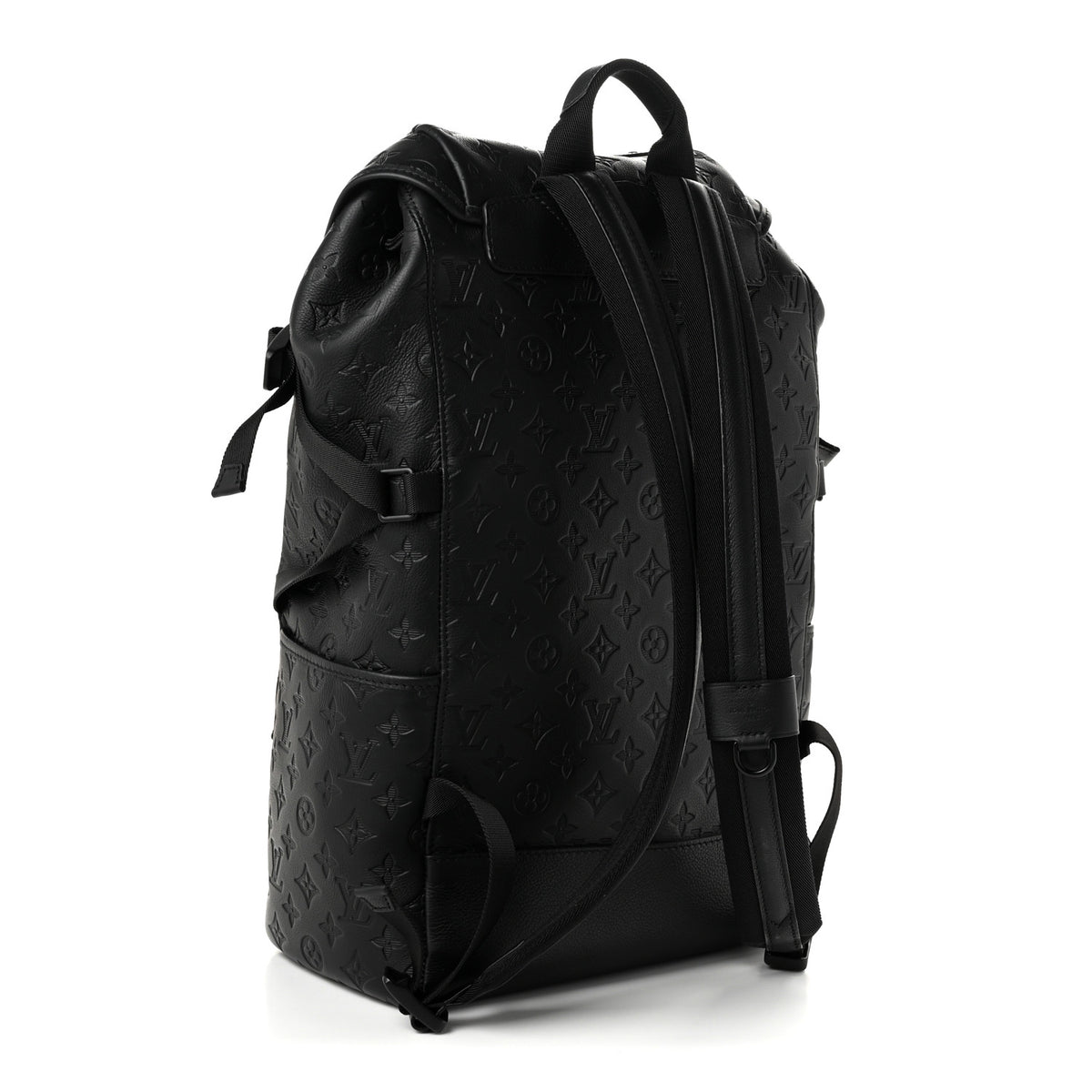 Louis Vuitton Calfskin Monogram Shadow Getaway Backpack Black 3 of 9