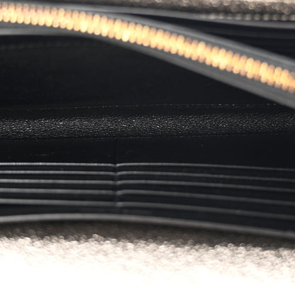 Saint Laurent Metallic Grain De Poudre Matelasse Chevron Monogram Chain Wallet Gold 6 of 11