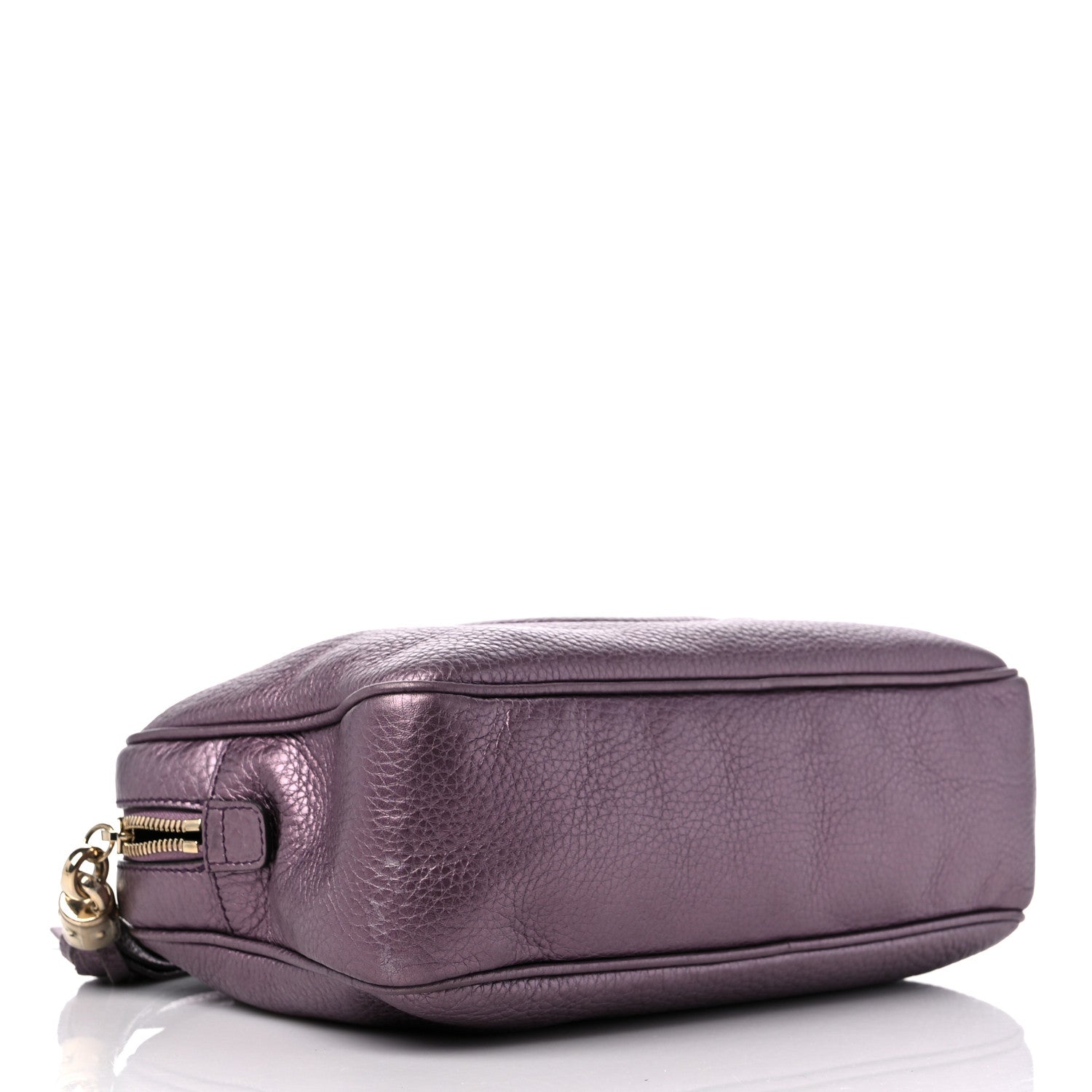 Gucci Metallic Pebbled Calfskin Small Soho Bowler Purple 4 of 12
