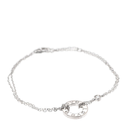 Cartier 18K White Gold Diamond LOVE Bracelet 1 of 5
