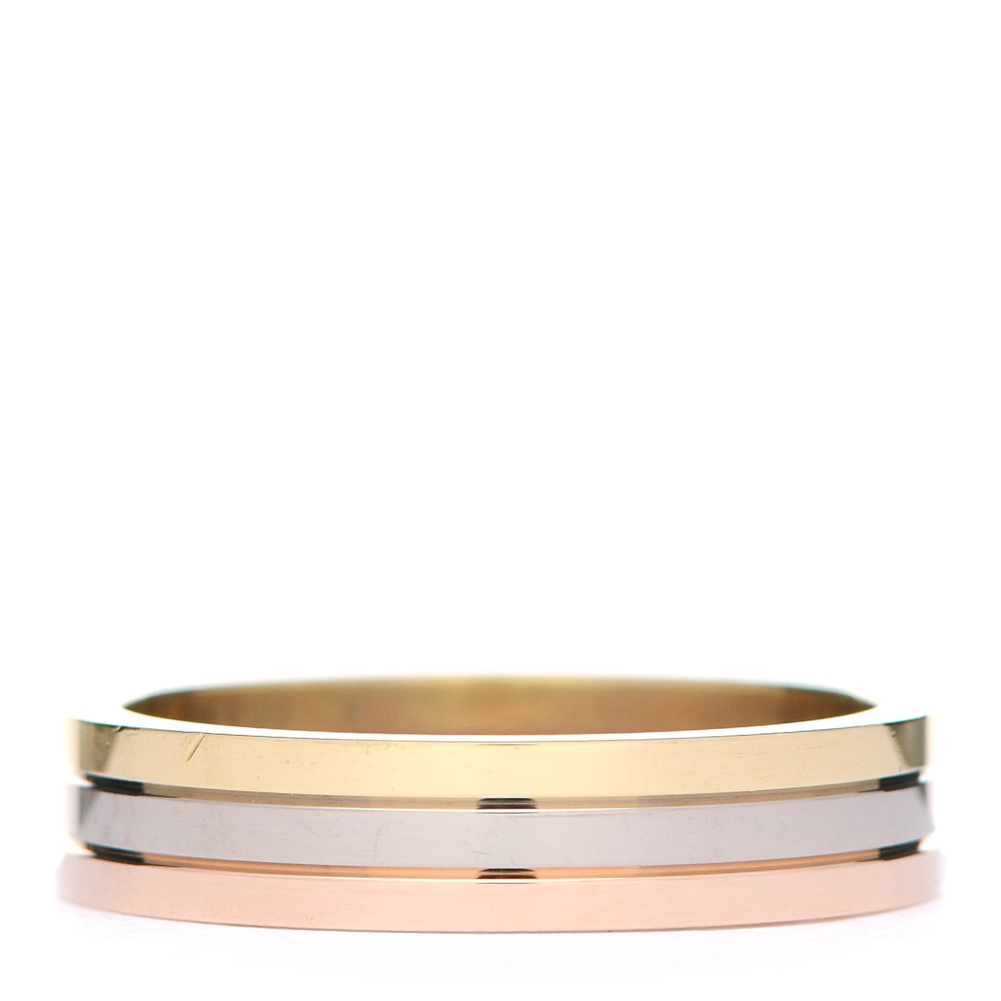 18K Pink White Yellow Gold 4.8mm Vendome Louis Cartier Wedding Band Ring 59 8.75