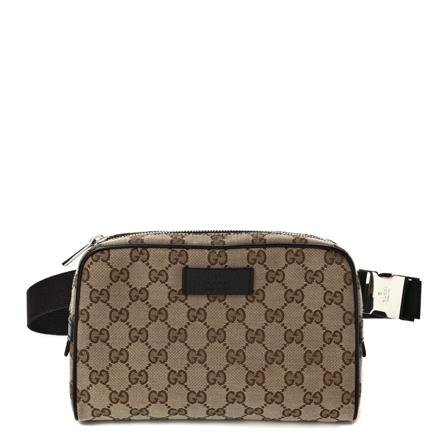 Monogram Dollar Calfskin Belt Bag Beige Ebony Testa di Moro Marrone Scuro