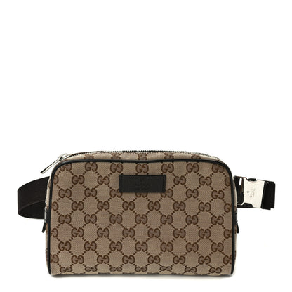 Gucci Monogram Dollar Calfskin Belt Bag Beige Ebony Testa di Moro Marrone Scuro 1 of 9