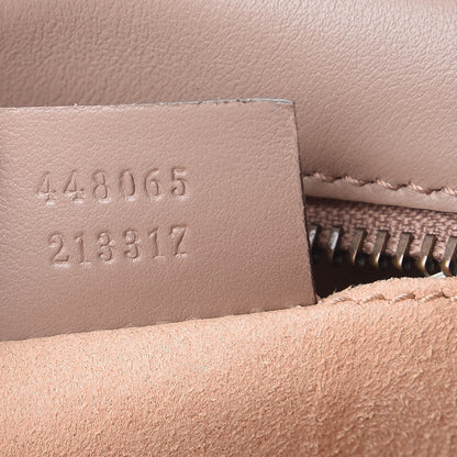 Gucci Calfskin Matelasse Mini GG Marmont Chain Shoulder Bag Nude 7 of 8