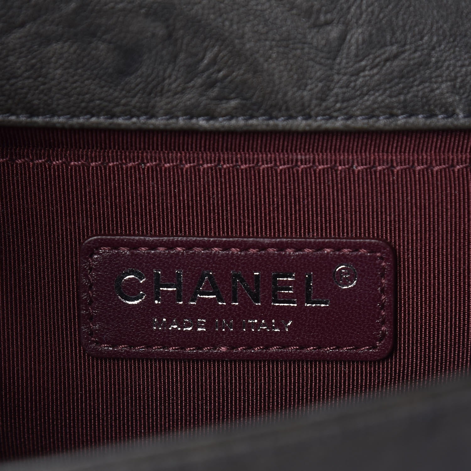 Chanel Crumpled Lambskin Small Studded Boy Flap Dark Gray 6 of 11