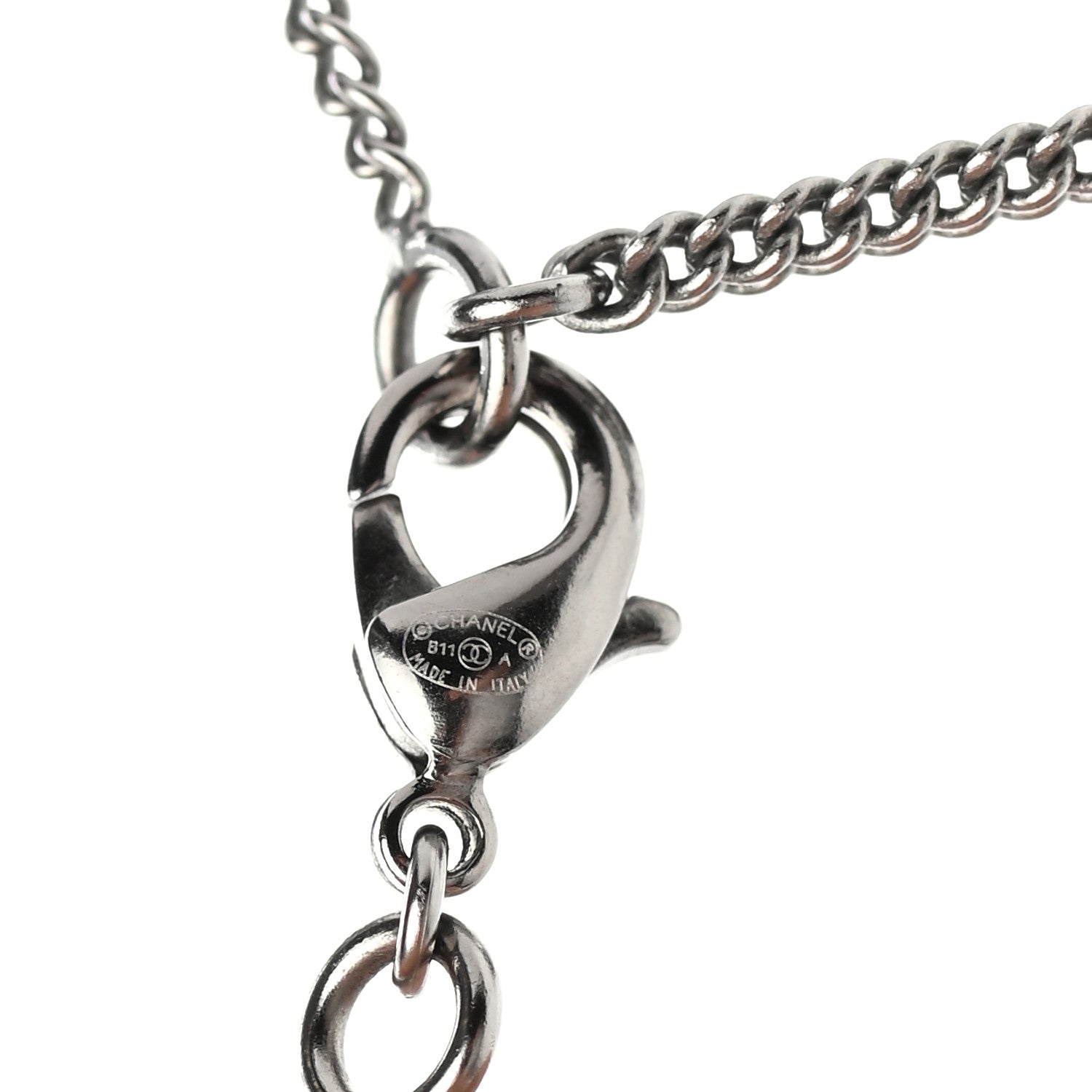 Chanel Ruthenium Pearl CC Drop Necklace 5 of 8