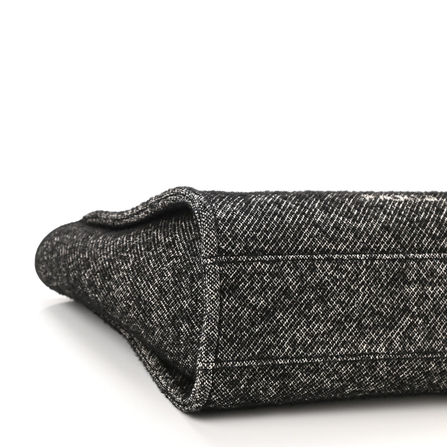 Mixed Fibers Calfskin Small Deauville Tote Black