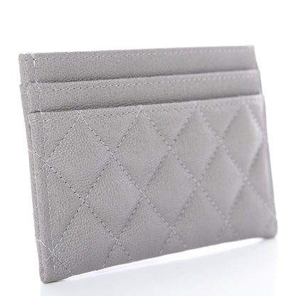 Chanel Caviar Quilted Boy Card Holder Grey 3 of 10