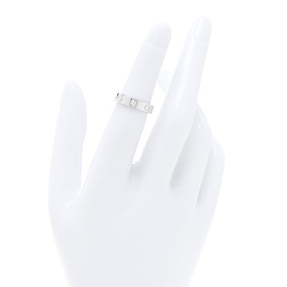 Cartier 18K White Gold Diamond 4mm LOVE Wedding Band Ring 49 5 2 of 4
