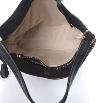 Tom Ford Pebbled Calfskin Small Alix Padlock Zip Hobo Bag Black 5 of 9