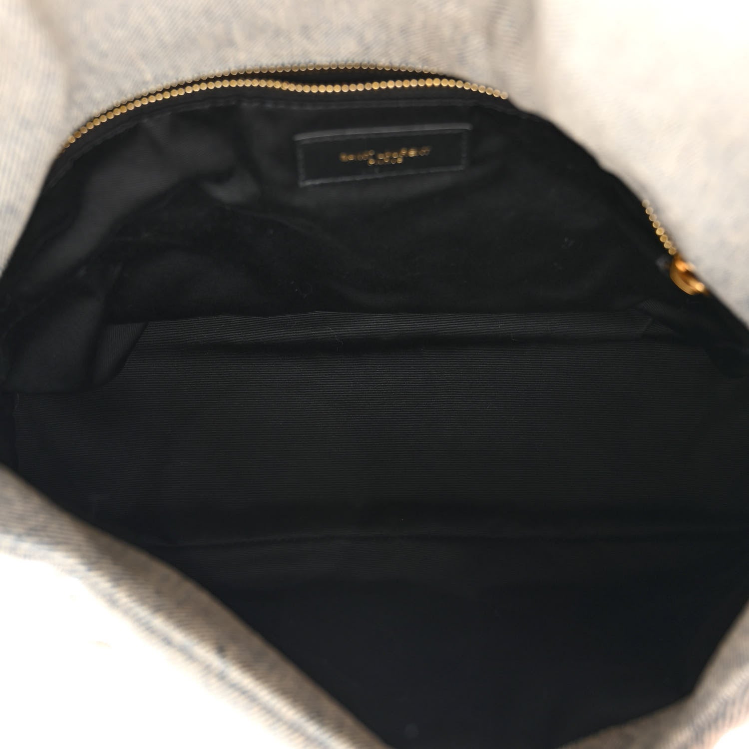 Saint Laurent Denim Quilted Medium Loulou Puffer Monogram Chain Satchel Azur 5 of 9