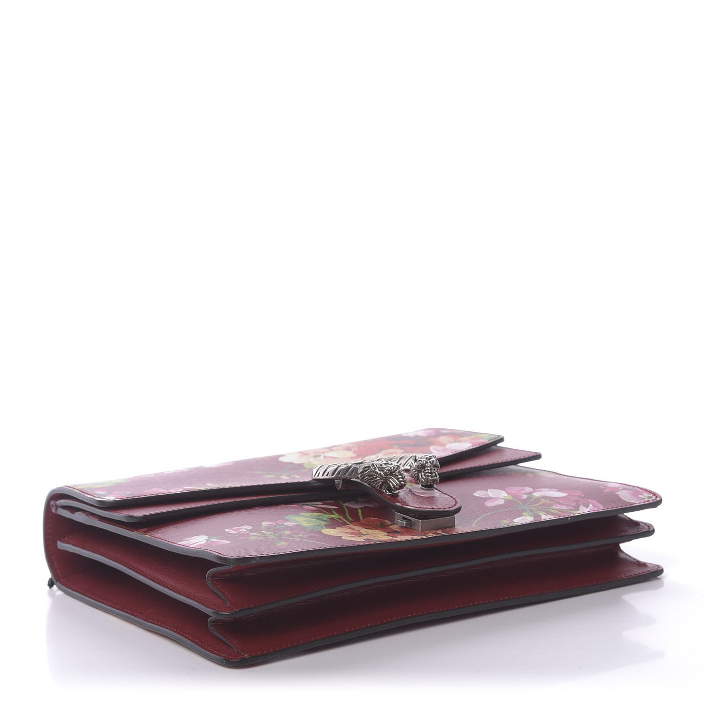 Calfskin Blooms Print Medium Dionysus Shoulder Bag Romantic Cherry Multicolor