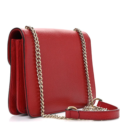 Gucci Dollar Calfskin Small Interlocking G Shoulder Bag Red 3 of 10