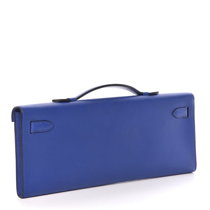 Hermes Swift Kelly Cut Clutch Pochette Bleu Electrique 3 of 26