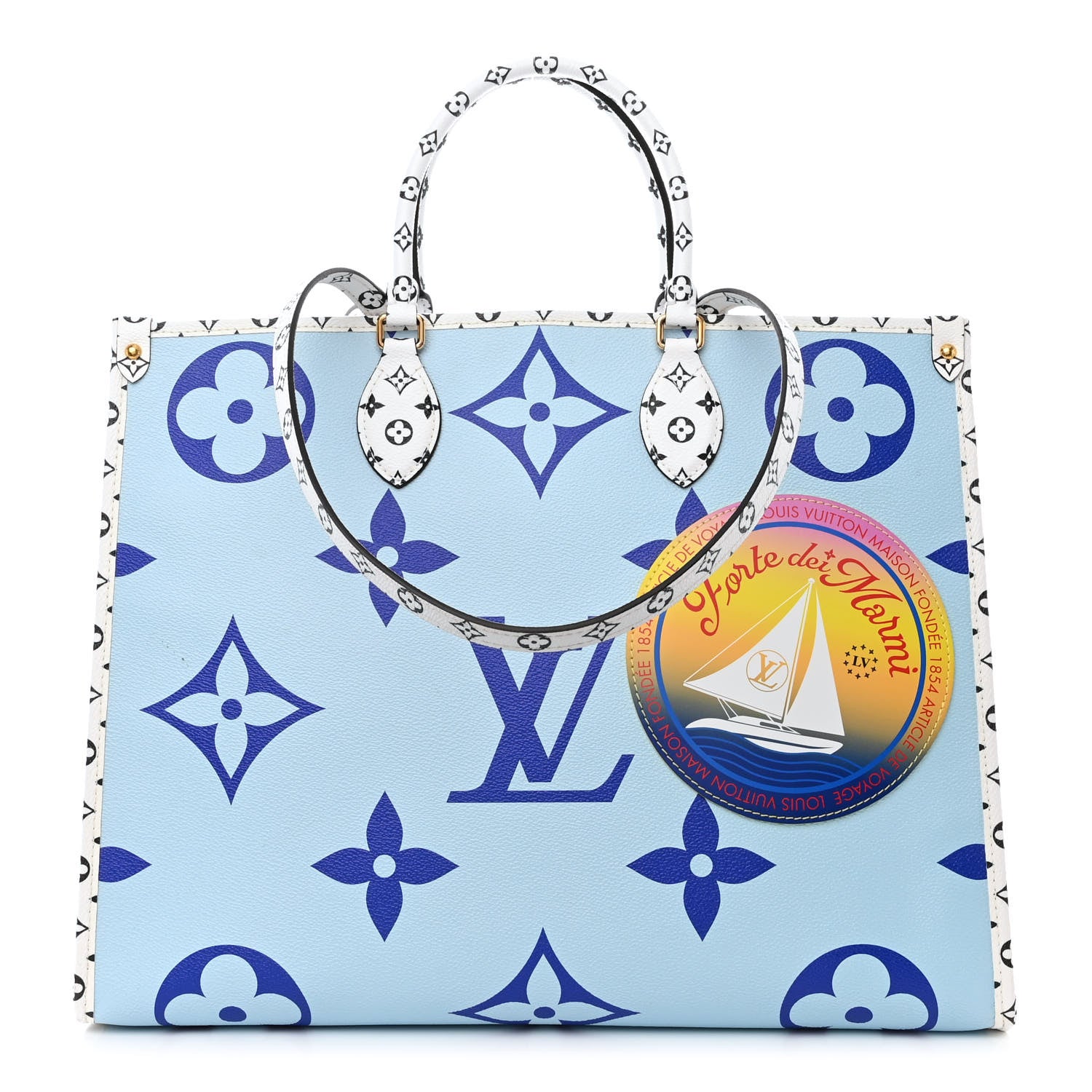 Louis Vuitton Monogram Giant Forte Dei Marmi Onthego Blue 1 of 13