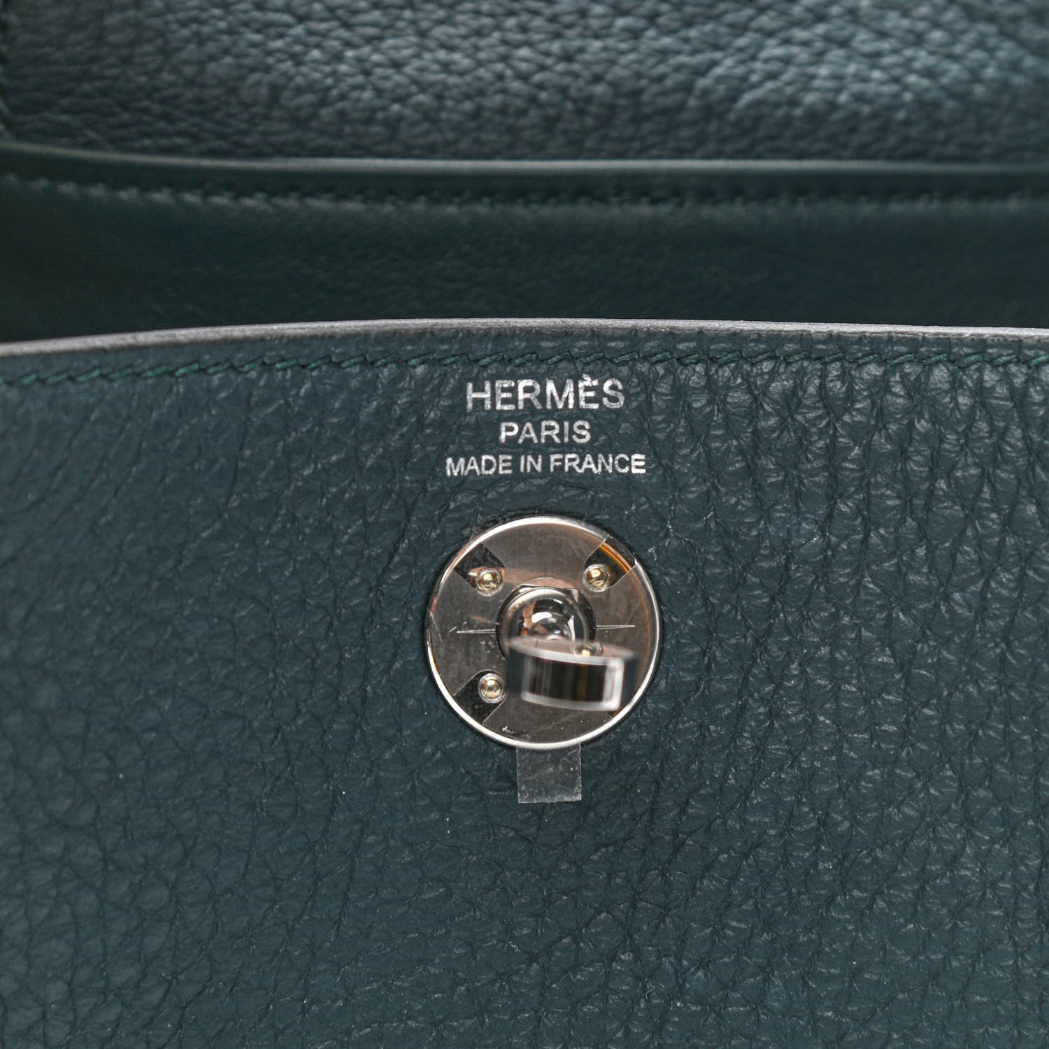 Hermes Taurillon Clemence Mini Lindy 20 Vert Cypress 6 of 11