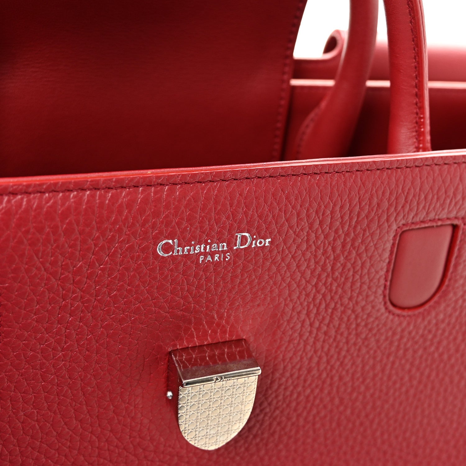 Christian Dior Bullcalf Large Diorever Flap Red 6 of 11