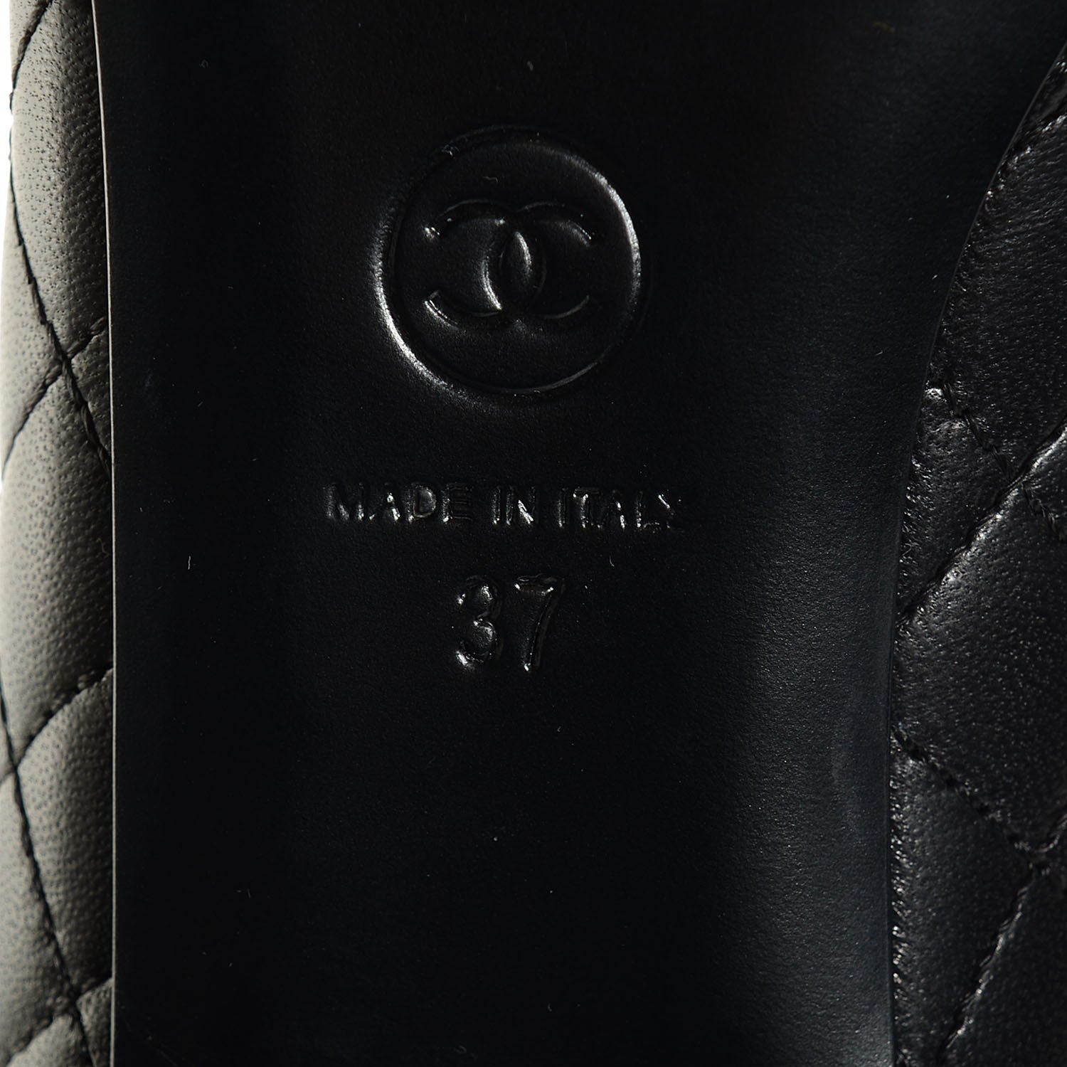Chanel Lambskin Quilted Cap Toe Ballerina Flats 37 Black 6 of 7