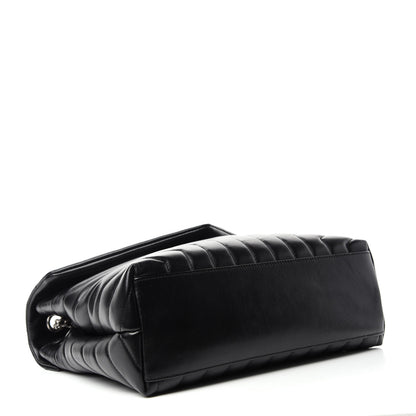 Saint Laurent Calfskin Y Quilted Monogram Medium Loulou Chain Satchel Black 4 of 11