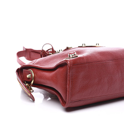 Balenciaga Chevre Gold Metallic Edge Hardware S City Rouge Groseille 6 of 12