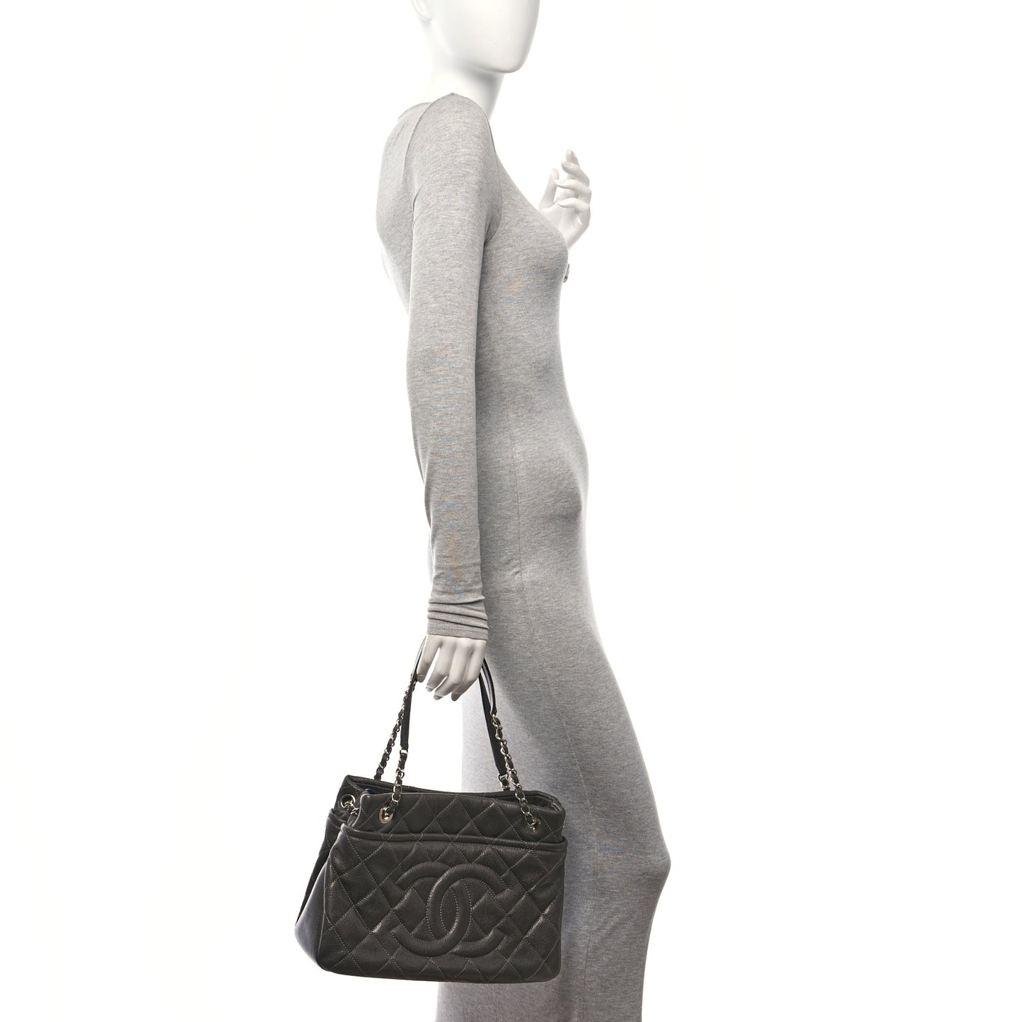 Caviar Timeless CC Soft Tote Dark Grey