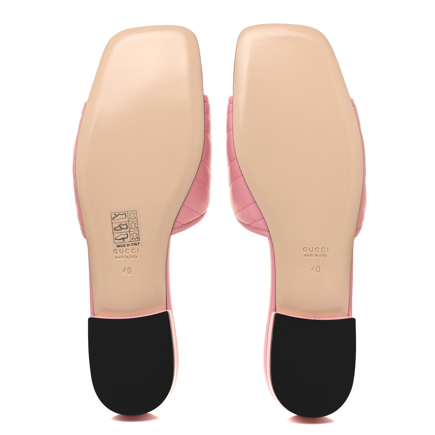 Gucci Nappa Matelasse GG Marmont Flat Slide Sandals 40 Wild Rose 5 of 8