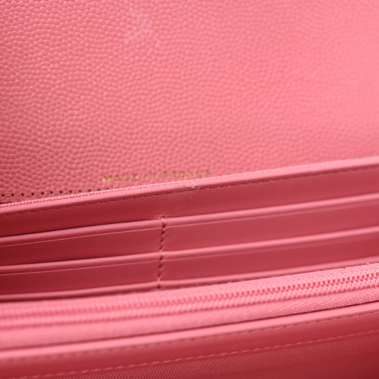 Chanel Caviar Quilted Large Gusset Flap Wallet Pink 10 of 10