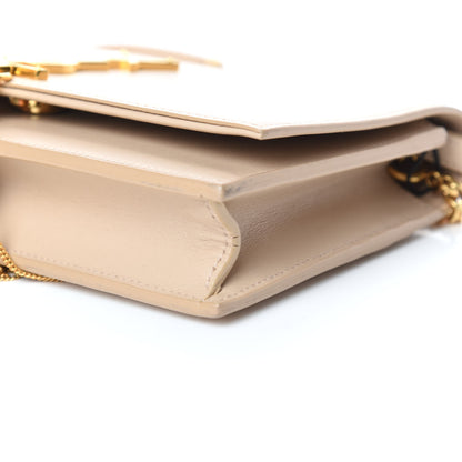 Saint Laurent Smooth Calfskin Classic Monogram Kate Tassel Chain Wallet Nude Powder 9 of 9
