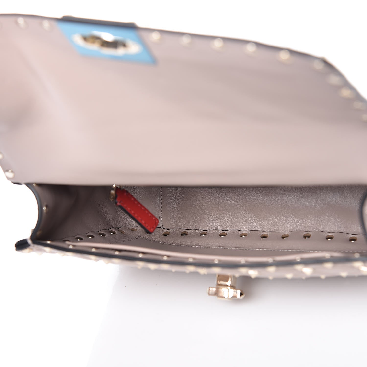 Valentino Garavani Lambskin Medium Rockstud Spike Shoulder Bag Poudre 7 of 10