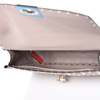 Valentino Garavani Lambskin Medium Rockstud Spike Shoulder Bag Poudre 7 of 10
