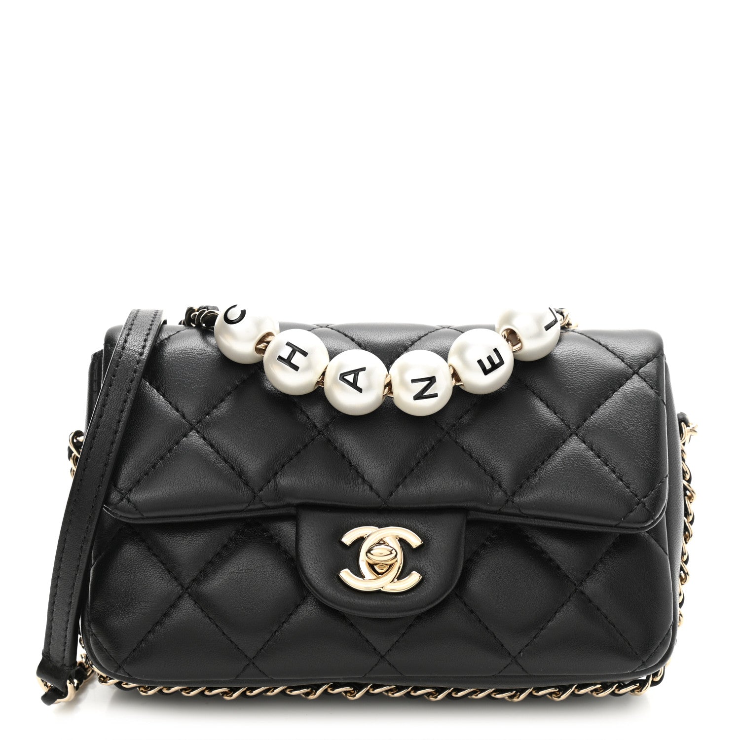Chanel Lambskin Quilted Mini My Precious Flap Black 1 of 12