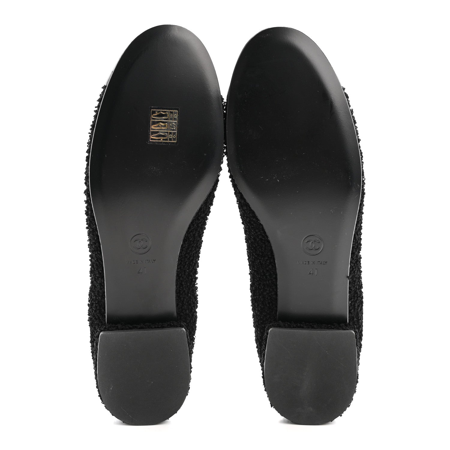 Chanel Tweed Patent Mary Jane Flats 41 Black 5 of 8