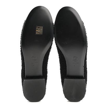 Chanel Tweed Patent Mary Jane Flats 41 Black 5 of 8