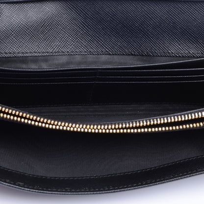 Prada Saffiano Bow Wallet Nero Black 5 of 8