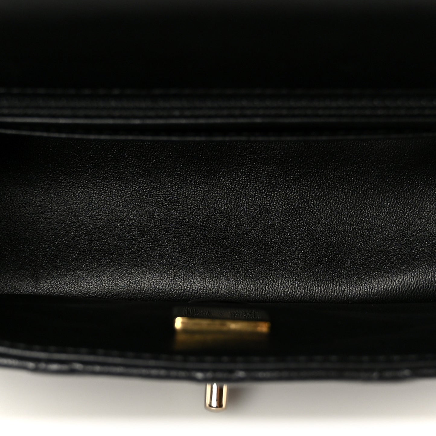 Lambskin Quilted Mini Square Flap Black