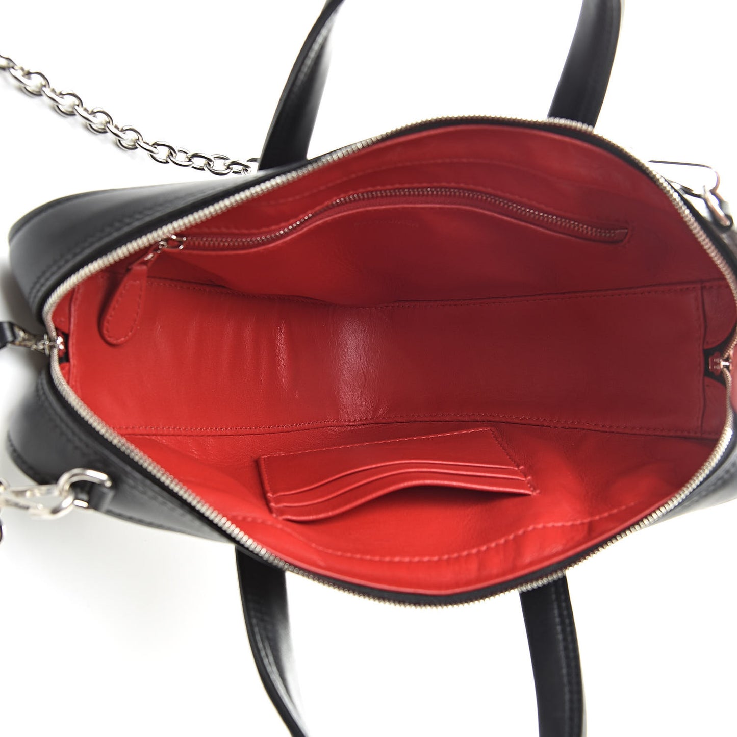 Calfskin XS Triangle Chain Duffle Black