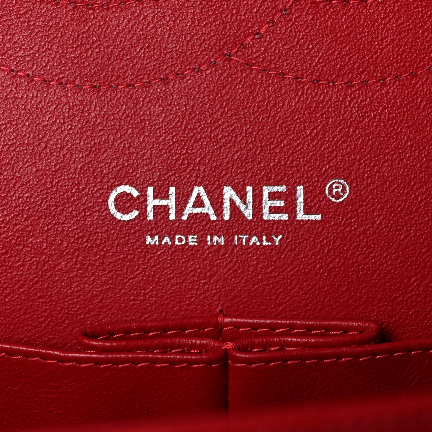 Caviar Quilted Jumbo Double Flap Red