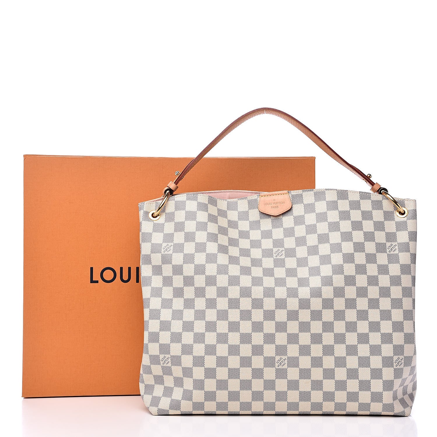 Louis Vuitton Damier Azur Graceful MM Rose Ballerine 14 of 15