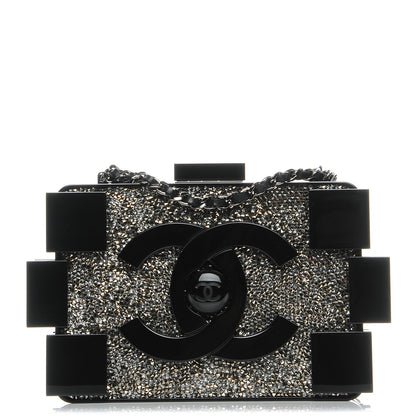 Chanel Plexiglass Crystal Lego Clutch Black 1 of 11